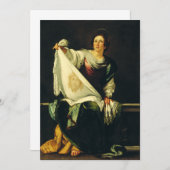 Saint Veronica door Bernardo Strozzi Bedankkaart (Voorkant / Achterkant)