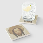 Saint Veronica met het Sudarium, c.1420 Stenen Onderzetter (Zijkant)
