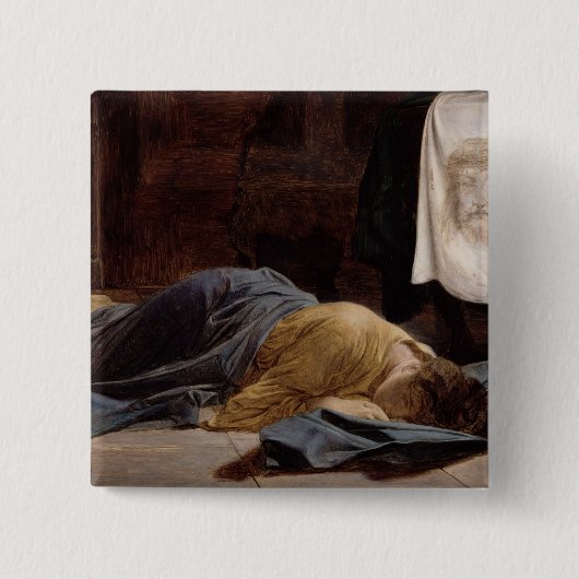 Saint Veronica Vierkante Button 5,1 Cm (Voorkant)