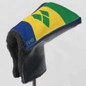 Saint Vincent and the Grenadines flag Golfheadcover (3/4 voorkant)