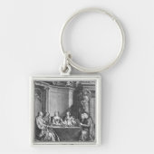 Saint Vincent de Paul en Cardinaal Jules Mazarin Sleutelhanger (Voorkant)