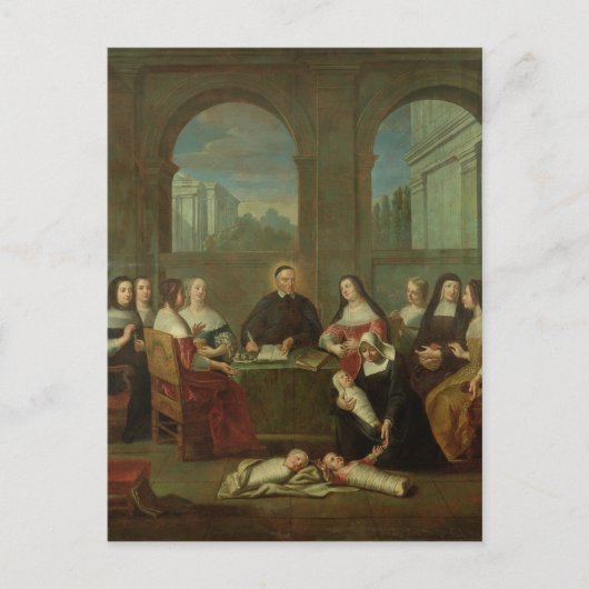 Saint Vincent de Paul en de zusters van de liefdad Briefkaart (Voorkant)