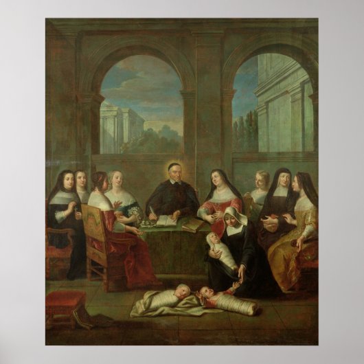 Saint Vincent de Paul en de zusters van de liefdad Poster (Voorkant)