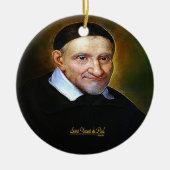 Saint Vincent de Paul Keramisch Ornament (Voorkant)