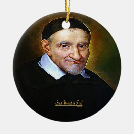 Saint Vincent de Paul Keramisch Ornament (Voorkant)