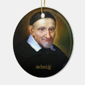 Saint Vincent de Paul Keramisch Ornament (Links)