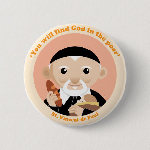 Saint Vincent de Paul Ronde Button 5,7 Cm