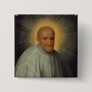 Saint Vincent de Paul Vierkante Button 5,1 Cm