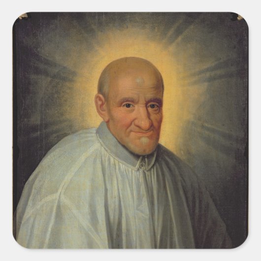 Saint Vincent de Paul Vierkante Sticker (Voorkant)