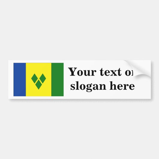 Saint Vincent en de Grenadines Bumpersticker (Voorkant)