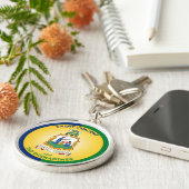 Saint Vincent en de Grenadines Erfgoed Embleem Sleutelhanger (Zijkant)