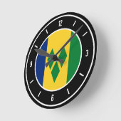 Saint Vincent en de Grenadines Flag Elegant Ronde Klok (Hoek)