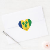 Saint Vincent en de Grenadines Flag Splendid Hart Sticker (Envelop)