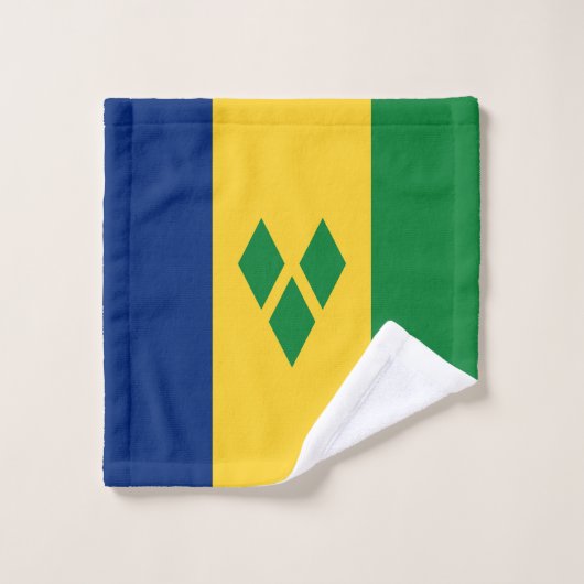 Saint Vincent en de Grenadines Flag Vincy Bad Handdoek (Wasdoekje)