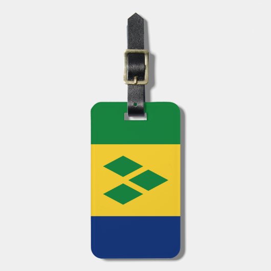 Saint Vincent en de Grenadines Flag Vincy Bagagelabel (Voorkant verticaal)