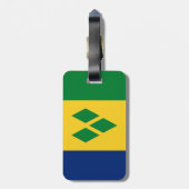 Saint Vincent en de Grenadines Flag Vincy Bagagelabel (Achterkant verticaal)