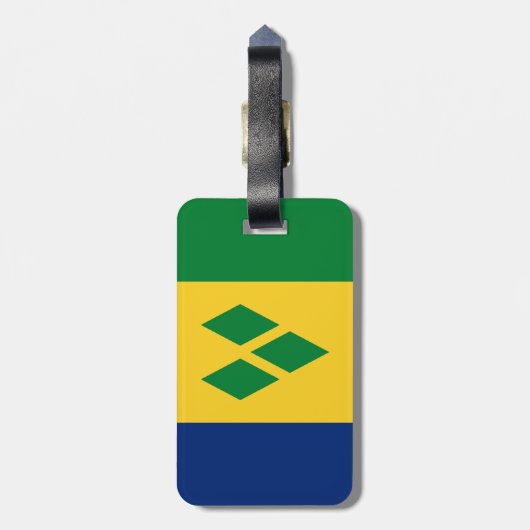 Saint Vincent en de Grenadines Flag Vincy Bagagelabel (Achterkant verticaal)