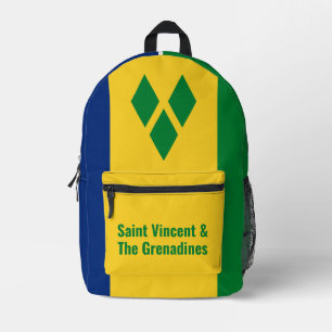 Saint Vincent en de Grenadines Flag Vincy Bedrukte Rugzak