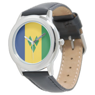 Saint Vincent en de Grenadines Flag Vincy Horloge