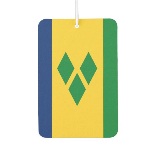 Saint Vincent en de Grenadines Flag Vincy Luchtverfrisser (Voorkant)