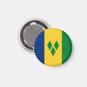 Saint Vincent en de Grenadines Flag Vincy Magneet (Voorkant / Achterkant)