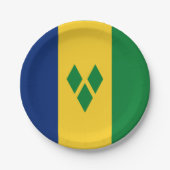 Saint Vincent en de Grenadines Flag Vincy Papieren Bordje (Voorkant)