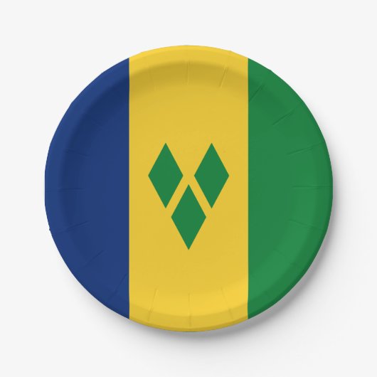 Saint Vincent en de Grenadines Flag Vincy Papieren Bordje (Voorkant)