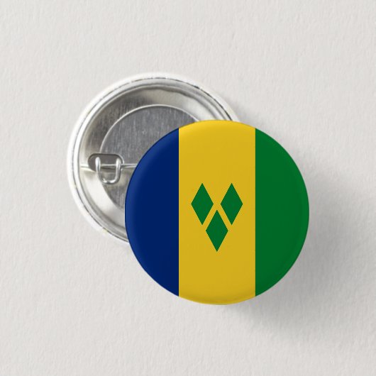 Saint Vincent en de Grenadines Flag Vincy Ronde Button 3,2 Cm (Voorkant /achterkant)