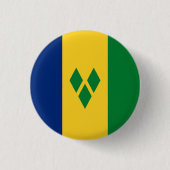 Saint Vincent en de Grenadines Flag Vincy Ronde Button 3,2 Cm (Voorkant)