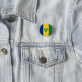 Saint Vincent en de Grenadines Flag Vincy Ronde Button 3,2 Cm (In situ)