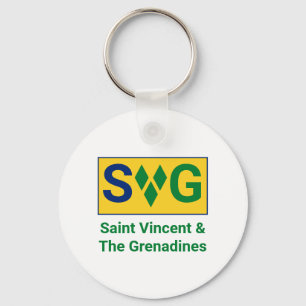 Saint Vincent en de Grenadines Flag Vincy Sleutelhanger
