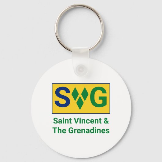 Saint Vincent en de Grenadines Flag Vincy Sleutelhanger (Voorkant)