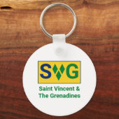 Saint Vincent en de Grenadines Flag Vincy Sleutelhanger (Voorkant)
