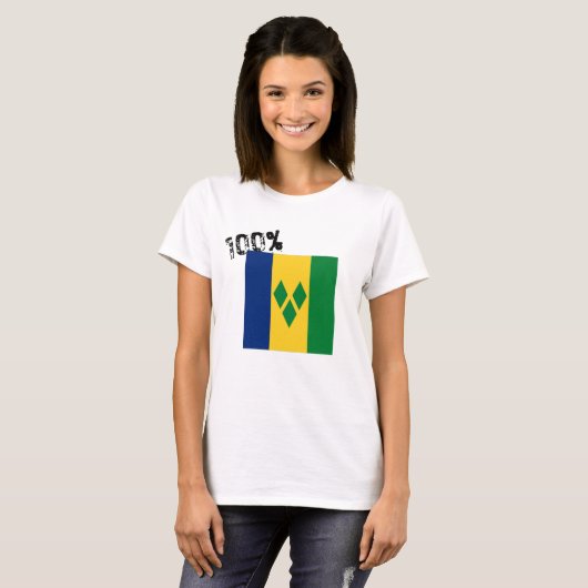 Saint Vincent en de Grenadines Flag Vincy T-shirt (Voorkant volledig)