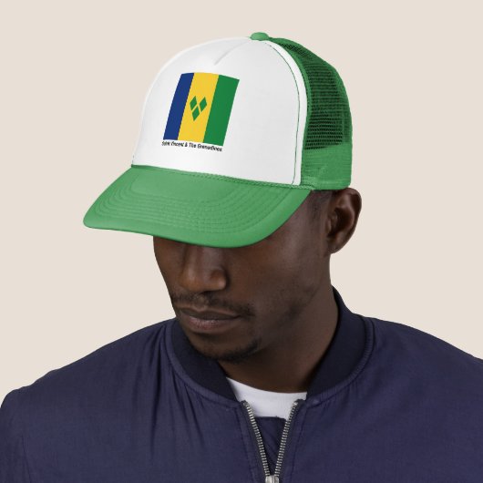 Saint Vincent en de Grenadines Flag Vincy Trucker Pet (In situ)
