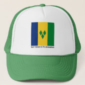Saint Vincent en de Grenadines Flag Vincy Trucker Pet (Voorkant)