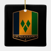 Saint Vincent en de Grenadines Keramisch Ornament (Achterkant)