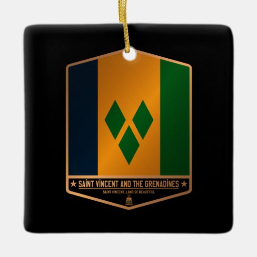 Saint Vincent en de Grenadines Keramisch Ornament (Voorkant)