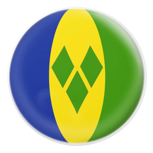 Saint Vincent en de Grenadines Keramische Knop (Voorkant)