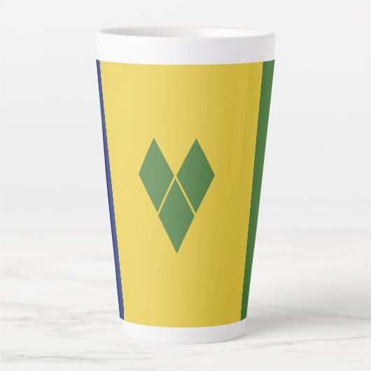 Saint Vincent en de Grenadines Latte Mok (Voorkant)