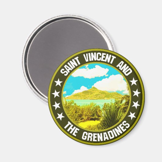 Saint Vincent en de Grenadines Magneet (Voorkant / Achterkant)