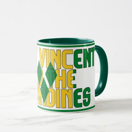 Saint Vincent en de Grenadines Mok (Voorkant rechts)