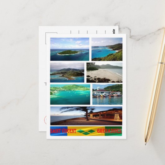 Saint Vincent en de Grenadines - Mosaic - Briefkaart (Voorkant / Achterkant in situ)