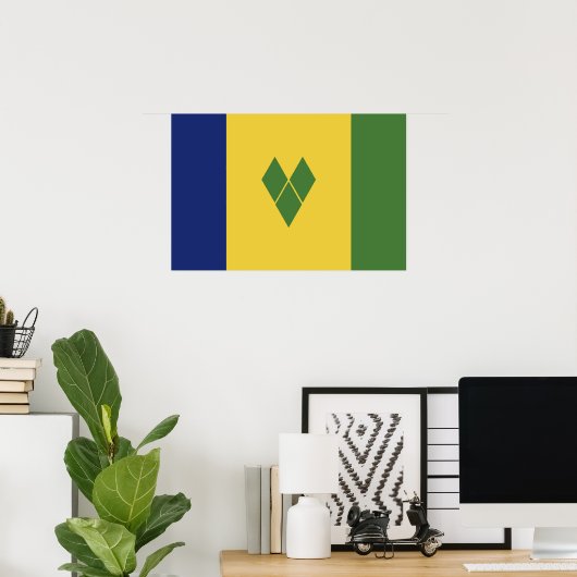 Saint Vincent en de Grenadines Poster (Thuiskantoor)