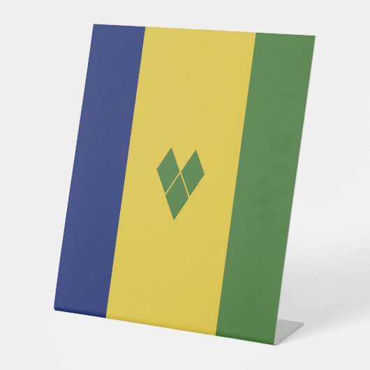 Saint Vincent en de Grenadines Reclamebord Met Voetstuk (Voorkant)