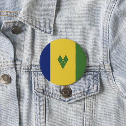 Saint Vincent en de Grenadines Ronde Button 7,6 Cm (In situ)