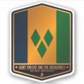 Saint Vincent en de Grenadines Sticker (Voorkant)