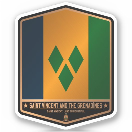 Saint Vincent en de Grenadines Sticker (Voorkant)