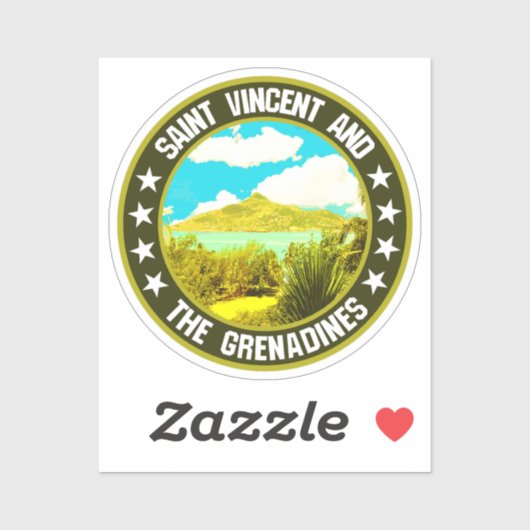 Saint Vincent en de Grenadines Sticker (Vel)