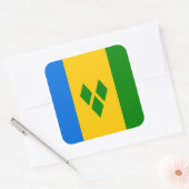 Saint Vincent en de Grenadines Vierkante Sticker (Envelop)